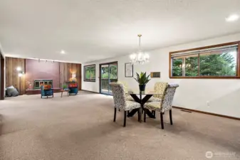 Open floor plan abounds with this dining area.