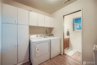 Lower level laundry room