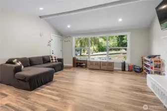 LVP flooring, huge living room window!