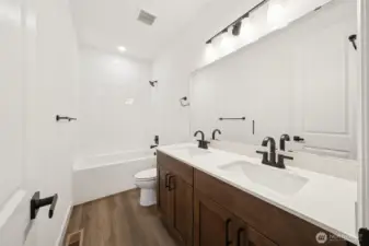 Photos are of the actual home.