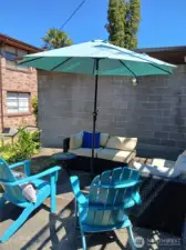 Enjoy relaxing on the patio with friends