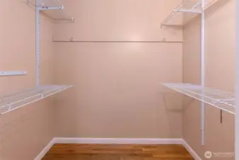 Primary closet.