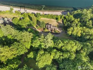 Nestled inbetween two custom homes, this waterfron lot also comes with 5 acres upland. DO a boundry line adjustment to get 2 waterfront lots out of 1.