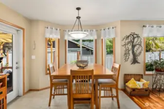 Off the kitchen is the dining nook and access to the serene back yard!