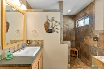 Let's check out the stunning walk-in shower!