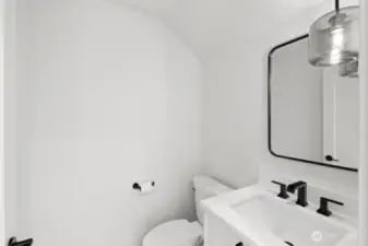 Conveniently located powder room—perfect for guests.