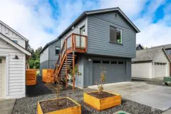 Above the garage you'll find the 484 SF Additional Dwelling unit.