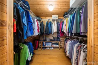 Large walk in closet off primary bedroom.