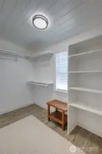 Huge master closet.