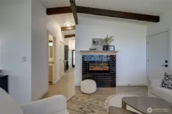 Luxury vinyl flooring flows throughout the home, offering both durability and style.