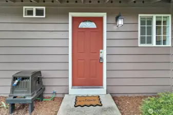Welcoming front door and entrance.