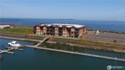 Ground floor, center unit, just above the docks