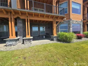Nice covered patio with propane hook up