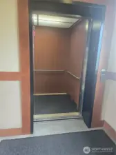 Elevator to 2nd and 3rd floors where exercise and rec rooms are located
