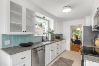 Updated kitchen with quartz counters