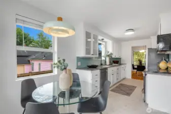 Breakfast nook off the kitchen