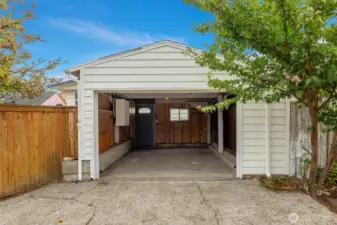 Garage off alley w/possible off-street in front of garage