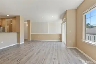 Ample natural light creates an airy feel.