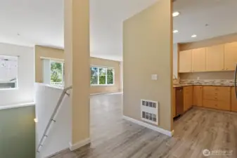 Beautiful flooring flows throughout the main living areas.