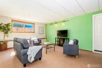 Family room on the lower level
