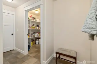 Pantry or Storage off of the garage entry.