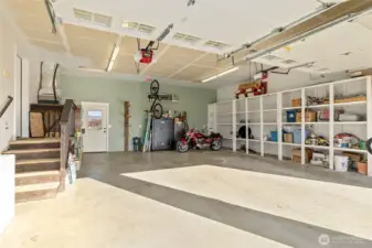 Attached two car garage