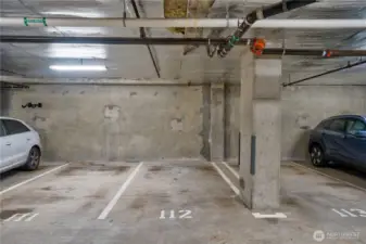 Dedicated garage parking.