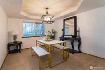 Dining Room with window to the backyard