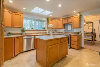 Large kitchen with island