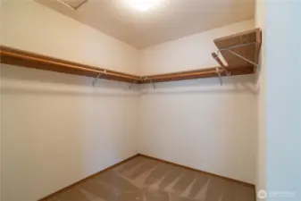 Walk-in primary closet