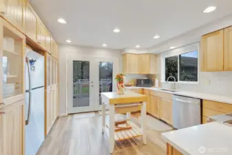 French Doors Lead out to Beautiful Cedar Deck with Amazing Views!