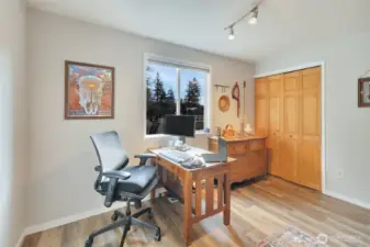 Main Floor Office with Window & Closet for More Storage!