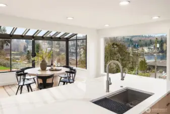 Enjoy views of the Ballard Locks while you cook.