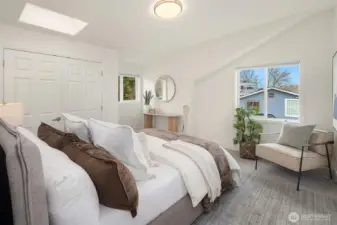 One of five secondary bedrooms on the upper level, not including the primary suite.