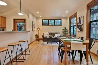 Open living plan makes great use of space, craftsman details make the home warm and inviting.