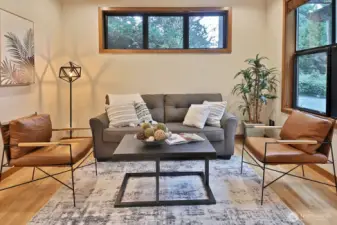 Thoughtful window placement makes it easy to furnish.