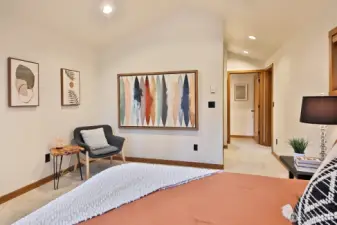 Plenty of room for chairs or a desk in the primary suite.