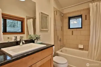 Beautiful finishes in the full primary bath.