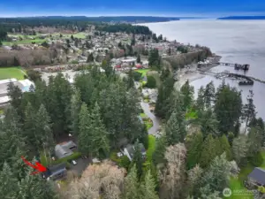 Just a few blocks and you are in downtown Langley.