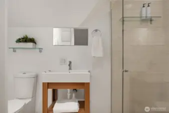 Carriage house 3/4 bath.