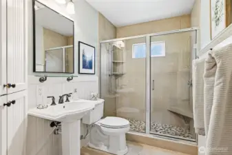 3/4 bath (remodeled in 2017) on main.