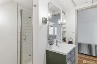 3/4 bath on top level remodeled in 2026.