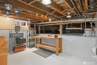 Workshop includes benches so you're all set to start on projects from day one.