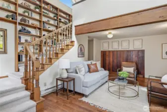 Beautiful woodwork and vaulted ceilings with huge windows let in tons of natural light to this DADU.