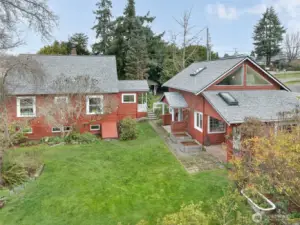 Main house to left, DADU to right.