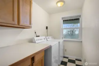 Lower laundry room