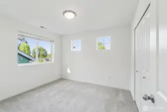 There ar 4 large secondary bedrooms