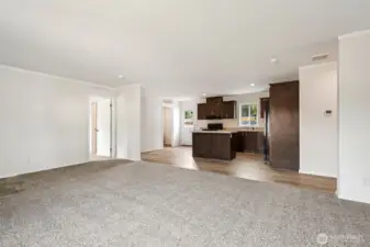 Wonderful open floorplan with the living room that opens right up to the kitchen.