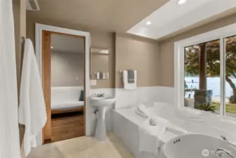 En Suite Lower Level Bathroom.