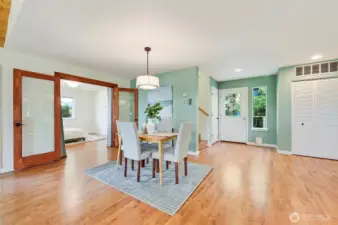 Dining to main floor bedroom